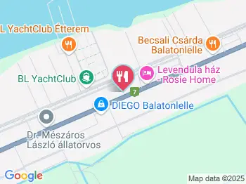 Becsali Csárda Balatonlelle a térképen