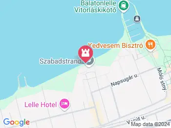 Strandkaland Balatonlelle a térképen