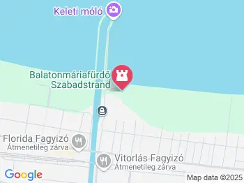 Hajóállomás szabadstrand Balatonmáriafürdő a térképen