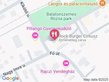 Rock Burger Cirkusz Balatonszemes a térképen
