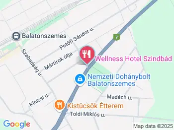Szindbád Wellness Hotel Étterme Balatonszemes a térképen