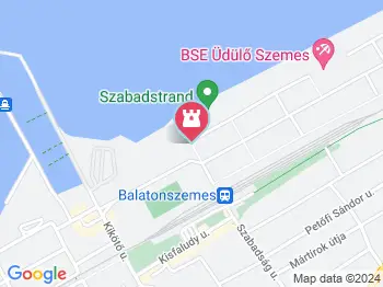 Vigadó szabadstrand Balatonszemes a térképen