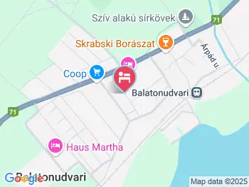 Velocipéd Vendégház Balatonudvari a térképen