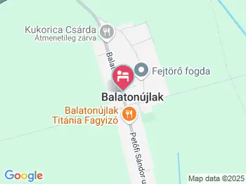 Fehérló Panzió Balatonújlak a térképen