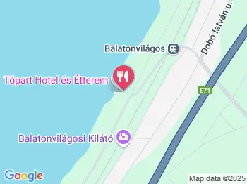 Tópart Hotel étterme Balatonvilágos a térképen