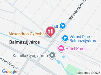Alexandros Gyros Bár Balmazújváros a térképen