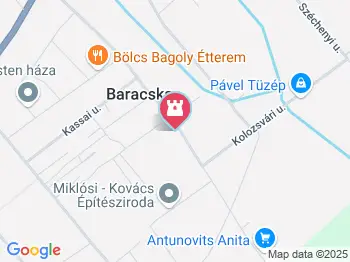 Baracskai Mindenszentek templom Baracska a térképen