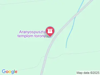 Aranyospuszta templomtorony Barcs a térképen