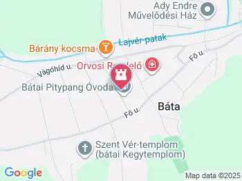 Halászház Báta a térképen