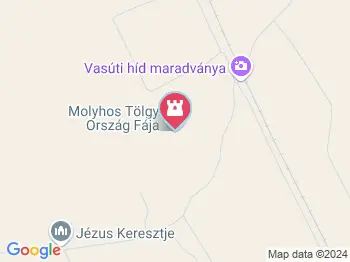 Molyhos tölgy Bátaszék a térképen