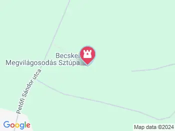 Megvilágosodás sztúpa Becske a térképen