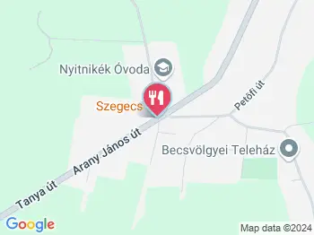 Szegecs Becsvölgye a térképen