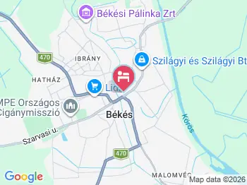 Békési Apartmanok Békés a térképen