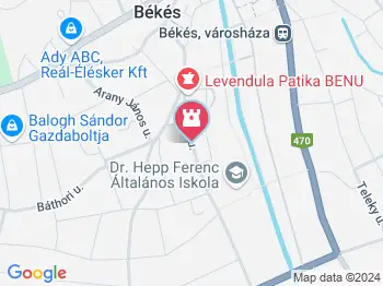 Jantyik Mátyás Múzeum - Békési Tájház Békés a térképen