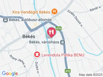 Lángos Büfé Békés a térképen