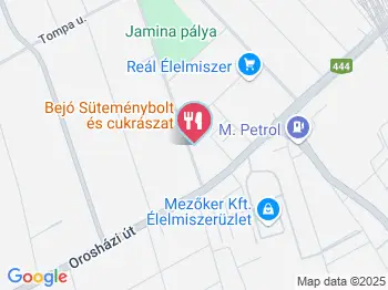 Bejó Cukrászda Békéscsaba a térképen