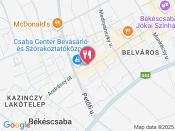 Jankay Kávéház és Étterem Békéscsaba a térképen