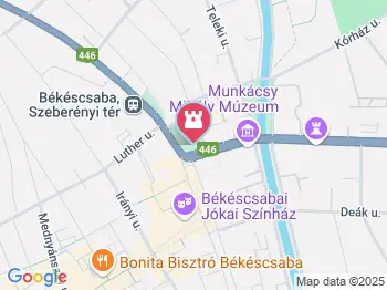 Kossuth Lajos szobra Békéscsaba a térképen