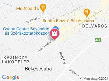 Ötkarikás szobor Békéscsaba a térképen