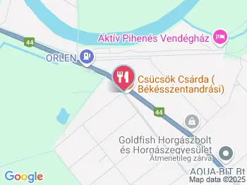Csücsök Csárda Étterem és Pizzéria Békésszentandrás a térképen