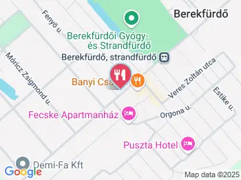 Banyi Halászcsárda Berekfürdő a térképen