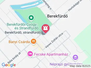 Délibáb díszkút Berekfürdő a térképen