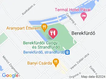 Halas Marika Sütöde Berekfürdő a térképen