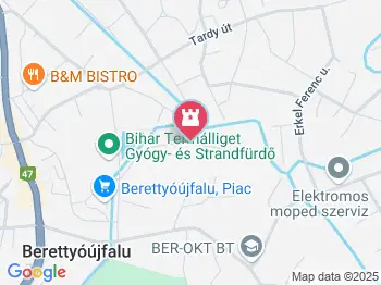 Bihar Termálliget Berettyóújfalu a térképen