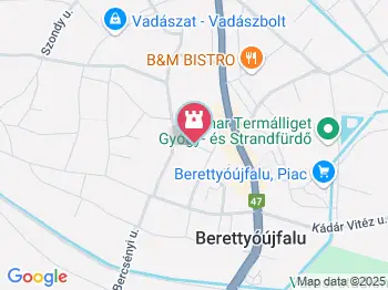 Kádár vitéz Berettyóújfalu a térképen