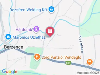 Festetics-vadászkastély Berzence a térképen