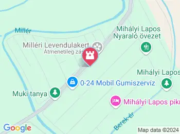 Milléri Levendulakert Besenyszög a térképen