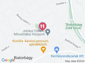 Bakka Kávézó és Mentes falatozó Biatorbágy a térképen