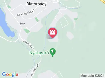 Madárszirt és a Százlépcső Biatorbágy a térképen