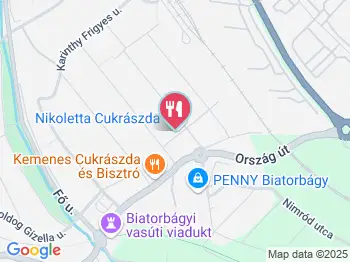 Nikoletta Cukrászda Biatorbágy a térképen