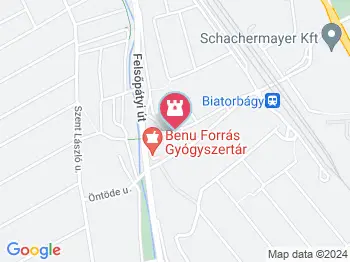 Szűz Mária neve-templom Biatorbágy a térképen