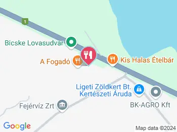 A Fogadó Bicske a térképen