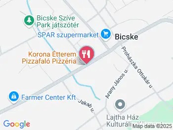 Korona Étterem & Pizzafaló Pizzéria Bicske a térképen