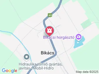 Bikácsi evangélikus templom Bikács a térképen