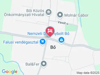 Ernhardt Panzió Bő a térképen