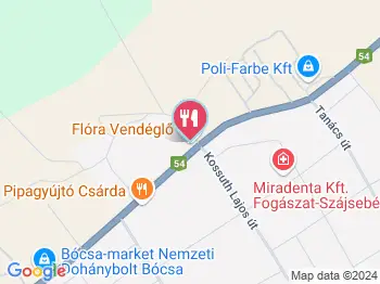 Flóra Vendéglő Bócsa a térképen
