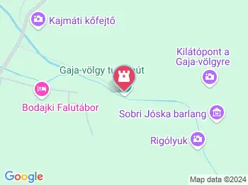 Gaja-szurdok Bodajk a térképen