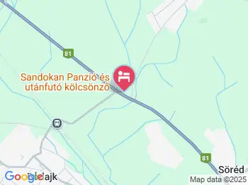 Sandokán Panzió Bodajk a térképen