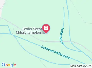 Szent Mihály templom Böde a térképen