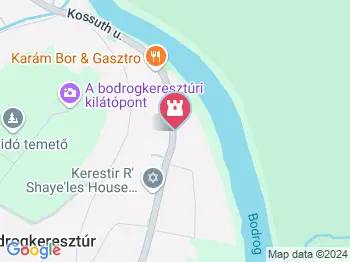 Hét vezér-szoborcsoport Bodrogkeresztúr a térképen