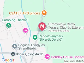 Hintóvölgye Retro Terasz & Borétterem Bogács a térképen