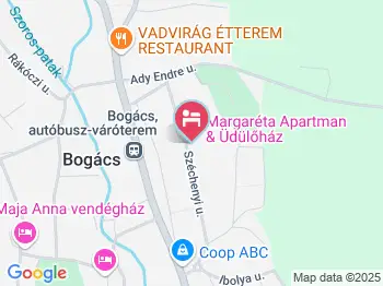 Margaréta Apartman Bogács a térképen
