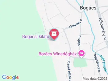 Millenniumi kilátó Bogács a térképen