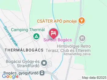 Őzike Apartmanházak Bogács a térképen