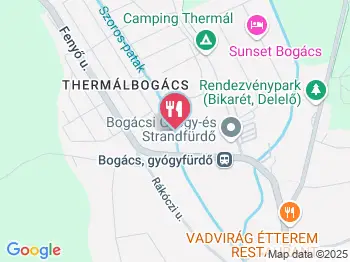 Tele-tál ételbár Bogács a térképen