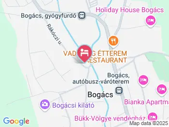 Toszkána Apartmanház Bogács a térképen